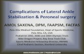Complications of Lateral Ankle Stabilization & Peroneal surgery · 2017. 4. 24. · Ankle MRIs •False positive showing “torn” ATFL & Peronei in 30+% (Saxena et al 2011 JFAS,