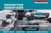 NEUHEITEN KATALOG HERBST 2020 - Makita Werkzeug GmbH · 2020. 8. 20. · Die Makita XGT-Serie setzt neue Maßstäbe und erweitert die Einsatz-möglichkeiten von Akku-Maschinen, die