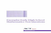 Exemplar Early High School Mathematics Test Questionsimages.pcmac.org/SiSFiles/Schools/AL/MobileCounty/... · 2019. 9. 25. · 1 Introduct Ion Introduction This booklet explains ACT