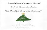 Southshore Concert (Band and Dale L, Reuss, Conductor present · PDF file 2018. 11. 14. · Suite from THE NUTCRACKER ll. Concert Program Johann 0 Pachelbel; John Wasson Timothy Johnson