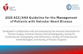 Slide Set for 2020 ACC/AHA Guideline for the Management of ......Citation • This slide set is adapted from the 2020 ACC/AHA Guideline for the Management of Patients with Valvular