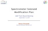 Spectrometer Solenoid Modification PlanSpectrometer Solenoid – MAP TB Steve Virostek Page 2 Topics •Magnet analyses •Design modification plan-Heat reduction to 4.2K-Radiation