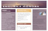 ENGLISH 9 HONORS - Schoolwires...ENGLISH 9 HONORS M RS. BARRETT Academic English 2018-19 Unique to my classroom: - Bonus Bucks - The LOG SHORT LITERATURE Short Stories,Fables,Poetry,Non-Fictional