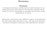 Hormones - KSUfac.ksu.edu.sa/sites/default/files/hormones_-_bch_202...-Hormone receptors are proteins. -The hormone bind to the receptor with high affinity. -The specificity of hormone