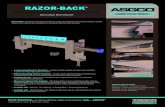 Secondary Belt Cleaner - ASGCO...F-Tip C-Tip V-Tip Urethane Blade XC Ceramic Blade Duo-Spring™ Bolt-Up™ Razor-Back® with Spray Bar Razor-Back® with Spray Bar is a secondary belt