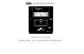 Sigma Touch Operator & Installation Manual · 2019. 5. 8. · finding diagnostics on the Sigma Touch vending machine. Information on the operation, the use of and cleaning of the