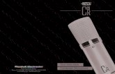 Tone Selectable Condenser Microphone · 2017. 5. 1. · The CR20 microphone has a 22mm capsule with a gold-sputtered dia-phragm and a fixed cardioid pickup pattern. The CR20 is a
