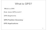 How does GPS work? GPS Segmentssite.iugaza.edu.ps/ajamassi/files/2010/02/Lecture055.pdfThe GPS SegmentsThe GPS Segments Space User Colorado Springs Control 14 GPS Position AccuracyGPS