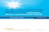 The Economic and Reliability Benefits of CSP with Thermal ......2014/09/17  · CSP ALLIANCE REPORT The Economic and Reliability Benefits of CSP with Thermal Energy Storage: Literature