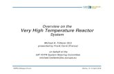 Overview on the Very High Temperature Reactor...Overview on the Very High Temperature Reactor System INPRO Dialogue Forum Vienna, 13 -14 April 2016 Michael A. Fütterer (EU) presented