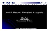 AWR Report Detailed Analysis · A Texas Memory Systems Presentation Know Your Load Type! zOnline Transaction Processing zFew reads zMany writes zMany small transactions zLook for