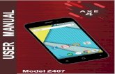 Model Z407 - Plum Mobile...Use the touch panel You can operate the icon, button, keyboard by the touch panel. Touch: To access an application, touch it with your finger.