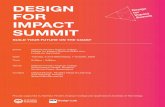 DESIGN FOR IMPACT SUMMIT - QUT - Research · The Design for Impact Summit is the first event as part of a larger ongoing research collaboration with QUT Faculties of Creative Industries