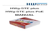 HWg-STE plus MANUAL - Direktronik · 2016. 4. 15. · HWg-STE plus, Dry contact monitoring, IP thermometer, Temperature monitoring, Humidity monitor, Email thermometer, SNMP thermometer,