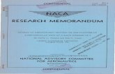 NACA...NACA RM L58c31 CONFTI)ENTIAL 5 Test Results Two tests were made; the first was conducted with "cold" air. The second test was made with the air preheated to the maximum temperature