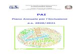 PAI · 2020. 11. 17. · Piano Annuale per l’Inclusione a.s. 2020-2021 Premessa Il Piano Annuale per l'Inclusione (PAI) secondo la Circolare Ministeriale n. 8 del 2013 è uno strumento