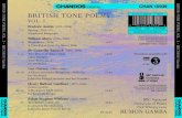 CHANDOS DIGITAL CHAN 10939 BRITISH TONE POEMS ... BRITISH TONE POEMS, VOL. 1 – BBC NOW Tone Poem No. 5 / Gamba p 2017 Chandos Records Ltd c 2017 Chandos Records Ltd Chandos Records