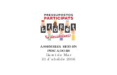 ASSEMBLEA RETORN PESCADORS - Lloret de Mar · 2017. 9. 20. · Local social i espai de magatzem per a l’associació de veïns 23.800 € Ocupar part de l’aparcament municipal