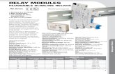 Relay Modules Pluggable Slimline Relays · 2019. 1. 2. · 1 Relay Modules Pluggable sliMline Relays RS Series l Slim Size (6.2 mm Width) l SPDT Configuration l LED Indicator for