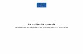 La quête du pouvoir - Human Rights Watch · PDF file 2020. 5. 27. · La quête du pouvoir 2 FRODEBU : Front pour la Démocratie au Burundi, parti politique fondé en 1992 en tant