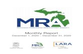 Monthly Report - michigan.gov€¦ · Monthly Report December 1, 2020 – December 31, 2020 Governor Executive Director Director