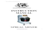 SPIRAL MIXER 12.5kg Spiral Mixer...Instruction Manual for Spiral Mixer KL100 9 1.9 Safeguards This machine has been fitted with safeguards to ensure safe operation of this machine,