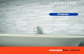 ARGENTA Series › ...Dynamic C.O.F. ANSI A137.1-2012 > 0.42 Conforms Bending / Breaking Strength ISO 10545-4 >1300N Conforms Modulus of Rupture ISO 10545-4 >35 N/mm² Conforms