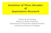 Evolution of Three Decades of Separations Research...• The elucidation of the molecular chiral recognition mechanisms. • The 1st published work on small molecule & drug modeling