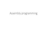 Assembly programminghome.mit.bme.hu/~palfi/Digital_design_lab_9.pdf · 2019. 12. 7. · The MiniRISC IDE •The MiniRISC IDE is used to develop simple Assembly applications. •After