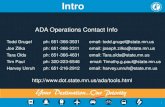 ADA Operations Contact Info · 2014. 8. 5. · S-1 (2232) MILL AND PATCH BITUMINOUS PAVEMENT (ADA) This work shall consist of milling and patching the existing bituminous surface