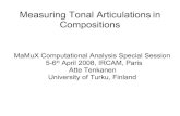 Measuring Tonal Articulations in Compositionsrecherche.ircam.fr/equipes/repmus/mamux/Tenkanen.pdf · Measuring Tonal Articulations in Compositions MaMuX Computational Analysis Special