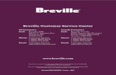 Breville Customer Service Center... or call Breville Customer Service at 1-866-BREVILLE for examination, repair or adjustment. • Do not cover crumb tray or any part of the oven with