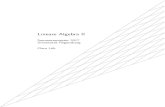 Lineare Algebra II - uni-regensburg.de · Warum noch mehr Lineare Algebra? Wir werden in der Vorlesung Lineare Algebra II die folgenden Themen be-handeln und an passender Stelle auch
