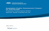 Australian Public Assessment Report for Etanercept · 2014. 8. 8. · placebo/etanercept arm were comparable to that in the etanercept/ etanercept arm after the initiation of etanercept