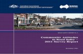 Community Attitudes to Road Safey – 2011 Survey Report › cdn-nrspp › ...COMMUNITY ATTITUDES TO ROAD SAFETY – 2011 SURVEY REPORT vii EXECUTIVE SUMMARY This report documents
