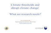 Powerpoint Presentation: Climate change thresholds and abrupt climate change… · 2019. 12. 12. · 2 Climate Change can be abrupt Central Greenland Temperature Deviations Data from