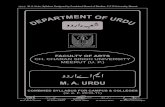 E P D A R UR TMENT OF D U - Rekhta...Prof. Nasim Ahmad Dr. Anwar Pasha Dr. Mohd. Kazim Dr. Bushra Bano Dr. Aslam Jamshedpuri Title M A Urdu Syllabus-2010.cdr Author Amit Created Date