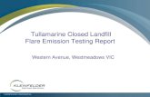 Tullamarine Closed Landfill Flare Emission Testing Report · 2019. 8. 12. · Kleinfelder 2015 Flare Emission Testing Report: Flare Sampling Completed by Ektimo in 2015; (compliant