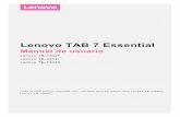 Lenovo TAB 7 Essential - User Manual Search Engine ... Nota:Lenovo TB-7304X admite bandas LTE 1, 3,