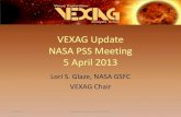 VEXAG Update NASA PSS Meeting 5 April 2013 · 2013. 4. 4. · through COSPAR); consider official NASA involvement in this ... announcement –April – June: Telecons to review input