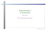 Programiranje 1 8. predavanje...Prog1 2020, 8. predavanje – p. 25/48 switchnaredba (nastavak) Ako je izraz = konstanta_i, onda program nastavlja naredbama naredbe_i (moˇze ih biti