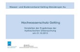 PPT Gelting 131021 · 2017. 3. 8. · am 21.10.2013 Wasser- und Bodenverband Gelting-Stenderuper Au. 2 Agenda ... 0,08 m³/s MHQ: 1,42 m³/s HHQ: 1,82 m³/s Hydrologische Grundlagen: