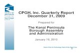 CPGH, Inc. Quarterly Report December 31, 2009...$63,318 $68,976 58,000 60,000 62,000 64,000 66,000 68,000 70,000 YTD 12/31/09 PY 12/31/08 8.94% increase Net Income (in thousands) $6,741