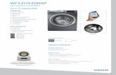 WF42H5200AP › images › products › pdf › 594803.pdf · • Diamond Drum Design • Direct Drive Motor • 1200 rpm Maximum Spin Speed • Internal Water Heater • 9 Preset