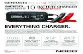 NOCO GENIUS10 Multipurpose Battery Charger Sell Sheetworldbatteries.net/PDFs/1013510094spec.pdf · 2020. 2. 3. · GENIUS10 6V & 12V 10A BATTERY CHARGER TM +MAINTAINER Meet the GENIUS10
