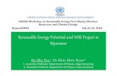 Renewable Energy Potential and WtEProject in Myanmar€¦ · Myanmar Dr Hla Toe1, Dr Khin Khin Kyaw2 1. Associate Professor, Department of Physics, Bago University, 2. Associate Professor,