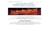 CULTURE AND REPRESENTATION— CITY AND CINEMA...Cinema and the City: Film and Urban Societies in a Global Context, ed.Mark Shiel and Tony Fitzmaurice, London: Blackwell, 2001, 134–44
