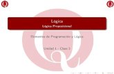 LógicaProposicional ElementosdeProgramaciónyLógica Unidad1 … · 2020. 8. 31. · Introducción a la lógica proposicional. Indicadoresdeconectivasenellenguajenatural Conjunción