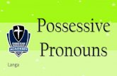 Possessive Pronouns · 2021. 1. 11. · Possessive Pronouns: The Rules mine The bike was his. hers yours its theirs his ours. Possessive Pronouns: The Rules If the something belongs