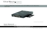 1 Port RS232 Serial over IP Ethernet Device Server...• I terminiali dei fili elettrici non devono essere realizzate con il prodotto e/o le linee elettriche sotto tensione. • I